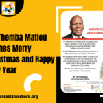 Mr Themba Matlou Wishes Merry Christmas and Happy New Year