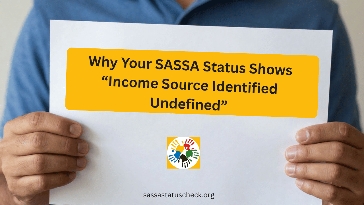 Why Your SASSA Status Shows “Income Source Identified Undefined”